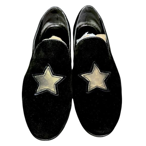 Men\'s Aldo Black Suede Smoking Loafers with Silver Stars - Size 9 - $120 Retail main image 4